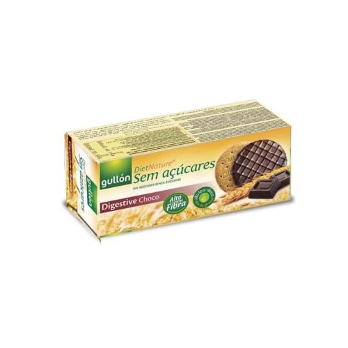 Gullón Digestive Choco - bezcukrové, otrubové sušenky namočené v čokoládě, 270g.