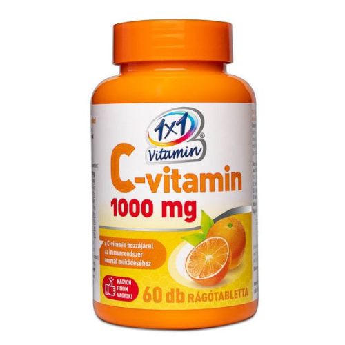 1x1 Vitamin C 1000 mg žvýkací tablety s pomerančovou příchutí (60 kusů)