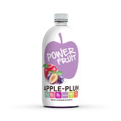 Nápoj Power Fruit o příchuti jablko-švestka s B-vitamíny a guaranou, 750 ml
