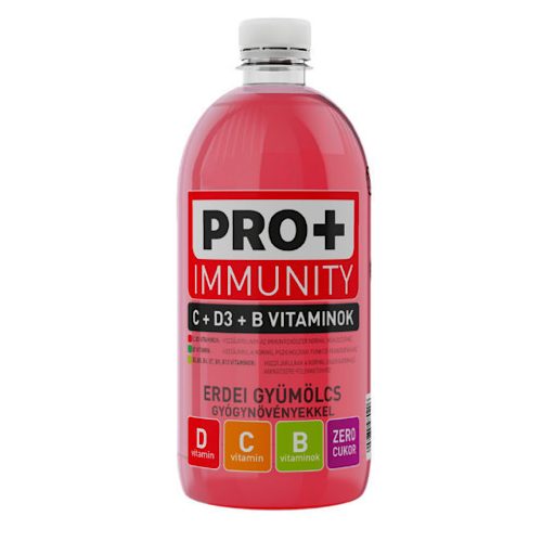 Pro+ Imunita, nápoj s příchutí lesního ovoce s vitamíny D, C a B, 750 ml