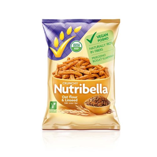 Nutribella teljeskiörlésű lenmagos vegán snack 70 g