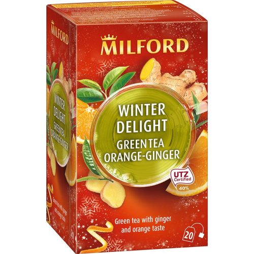 Milford Winter Delight zelený čaj s gyömbér a pomeranč 20x1,75g, 35 g